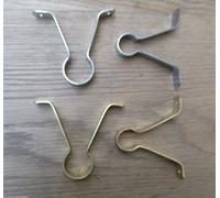 Ironmongery World® Wardrobe hanging clothes Rail Bracket Support Hanging Rod Centre Fix Repair (25MM CHROME PLATED/SILVER)