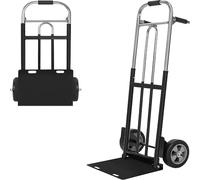 IRONPOW Folding Hand Truck Dolly - 600 LB Capacity, Heavy-Duty Wheels and Compact Design for Moving Heavy Loads in Warehouses, Offices, Homes, and Shopping