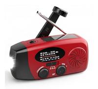 iRonsnow Solar Wind Up Radio, Crank AM/FM Weather Emergency Radio Dynamo LED Flashlight 5000mAh Phone Charger for Cellphone Smartphones, SOS Alarm for Indoor Outdoor