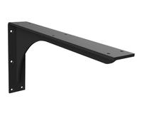 IRONSUPPORTS.COM Iron Supports Front Mount Heavy Duty Bench Bracket - Wall Mounted Steel Support Brackets for Wall Bank, Floating Bench, Work Bench (Matte Black - 35.6 cm Deep x 17.8 cm High)