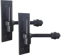 IRONTITE® 2 Pack Heavy Duty Gate Hinges with 12mm Pin and 12mm x 100mm Gate Eye Bolts, to Suit Wrought Iron Gates and Wooden Gates. Black Gate Hinges Hook On Plate Hinge Pins.