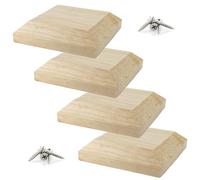 IRONTITE® 4 Pack Wooden Fence Post Caps 3x3, Newel Post Cap Fence Toppers to Suit 75mm (3") Square Fence Newel Posts. Protect Your Posts with This Wood Fence Post Protector (Untreated)