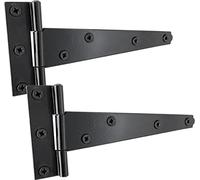IRONTITE® Black T Hinge 150mm (6”), Weather-Resistant Gate Hinges for Wooden Gates or Garden Sheds