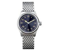 Ironwatch 38mm Minimalist Style Pilot Mens Watches Luminous 100m Waterproof Automatic Mechanical Wristwatches, steel color 2