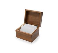 Ironwood Gourmet 28339 Recipe Box, Acacia Wood, Brown