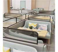 Ironwork Partitions with Decorative Glass - Striped Design for Dining Area Dividers and Desk Separation