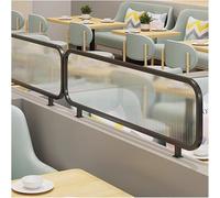Ironwork Partitions with Decorative Glass - Striped Design for Dining Area Dividers and Desk Separation
