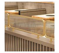 Ironwork SemiPrivacy Low Fence Desk DividerDecorative Raised Striped Partitions for Restaurants & Dining AreasStylish Grille Separator for Enhanced Privacy and Aesthetics