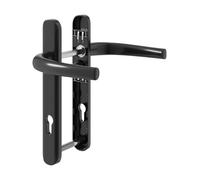 IRONWORX® Enigma Black UPVC Door Handle Set 92mm PZ, 122mm Screw Centres | Universal fit for uPVC, Composite & Timber Doors | External Door Handle Replacement | Heavy-Duty, Easy DIY Fit