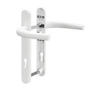 IRONWORX® Enigma White UPVC Door Handle Set 92mm PZ, 122mm Screw Centres | Universal fit for uPVC, Composite & Timber Doors | External Door Handle Replacement | Heavy-Duty, Easy DIY Fit