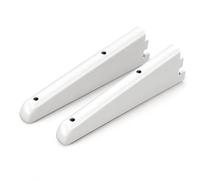 IRONWORX® White Twin Slot Heavy Duty Shelving Bracket, 120mm, Pack of 2 | Carbon steel | Wall mounted | Adjustable | Suits standard upright rails | Home, office & garage | Easy installation