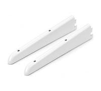 IRONWORX® White Twin Slot Heavy Duty Shelving Bracket, 220mm, Pack of 2 | Carbon steel | Wall mounted | Adjustable | Suits standard upright rails | Home, office & garage | Easy installation