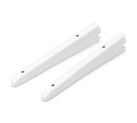 IRONWORX® White Twin Slot Heavy Duty Shelving Bracket, 270mm, Pack of 2 | Carbon steel | Wall mounted | Adjustable | Suits standard upright rails | Home, office & garage | Easy installation