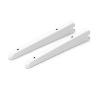 IRONWORX® White Twin Slot Heavy Duty Shelving Bracket, 320mm, Pack of 2 | Carbon steel | Wall mounted | Adjustable | Suits standard upright rails | Home, office & garage | Easy installation