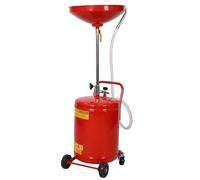 iropro 18 Gallon Waste Oil Drain Drainer Tank, Heavy Duty Collecting Pan Tools for Engine Gear Oils and Other Fluid, Adjustable Height Range 97-166 cm