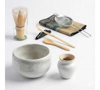IRORI Handmade Japanese Matcha Tea Ceremonial Set 8 Pcs. Matcha Whisk Kit, Tea Set for Making Latte, Whisk and Bowl with Scoop & Sifter