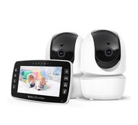 Irosiy 4.3" HD Baby Monitor with Camera, 2.4GHz Wireless, Remote Pan-Tilt-Zoom, Infrared Night Vision, Two-Way Audio, Temperature Display, ECO Mode