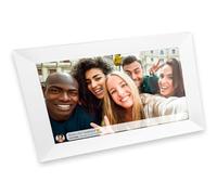 IRRADIO Digital Smart Photo Frame 10 Inches, Touch and Display 1280 x 800 with WiFi and Speaker, with App iOS and Android, White