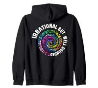 Irrational But Well Rounded Pi Day Math Teacher Mathematics Zip Hoodie