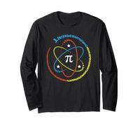 Irrational Number Pi Symbol Infinity Atom Physics Math Long Sleeve T-Shirt