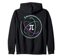 Irrational Number Pi Symbol Infinity Atom Physics Math Zip Hoodie