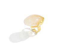 Irregular Amber Resin Vintage Statement Open Ring for Women Knuckle Retro Chunky Geometric Acrylic Transparent Finger Rings Adjustable Aesthetic Y2k Thick Stackable Prom Costume Jewelry Gifts (Red)