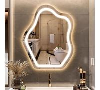 Irregular Asymmetrical Bathroom Mirror Decorative Modern Wall Decor Wall Mounted Makeup Mirror for Hallway, Entryway, Living Room(60 * 80cm/24 * 32in)