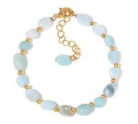 Irregular Beaded Chain Bracelet Natural Stone Lapis Lazuli Amethysts Bracelets for Women Men(A)