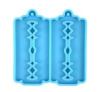 Irregular Blade-Shaped Ear Pendant Drop Mold Suitable for Epoxy Resin Craft Keychain Pendant Jewelry Making Keychain Molds for Epoxy Resin with Hole
