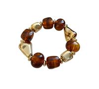 Irregular Bracelet Minority Design Exaggerated Europe American Style Beads Acrylic Bangle Unique Smudging Retro Hand Ring Decoration