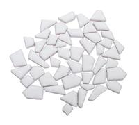 Irregular Ceramic Mosaic Craft Tiles White Glazed for DIY Projects | Glazed Finish, Subtle Texture Variation, Easy Clean Surface, Curved Areas, Bathroom and Kitchen Use