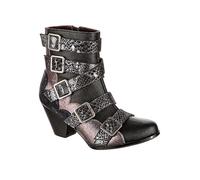 Irregular Choice Black Seal The Deal Ankle Boots Metallic
