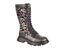 Irregular Choice Captain Glitzy Boots, Black Multi, EUR 37 (UK 4)