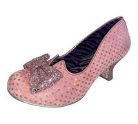 Irregular Choice Dazzling Diva Medium Heel Court Shoes with Bow (Pastel Pink, UK Footwear Size System, Adult, Women, Numeric, Medium, 6)