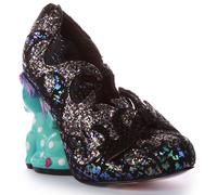 Irregular Choice Dragons Lair Glitters Heel Shoe Black Multi Womens UK 3 - 8
