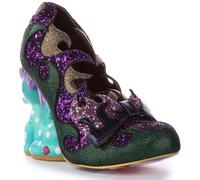 Irregular Choice Dragons Lair Glitters Heel Shoe Green Multi Womens UK 3 - 8