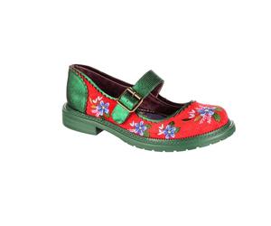 Irregular Choice Hilltop House Shoes, Red/Green, EUR 38 (UK 5)