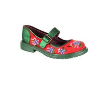 Irregular Choice Hilltop House Shoes, Red/Green, EUR 39 (UK 6)