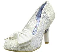 Irregular Choice Mal E Bow, Women’s Closed Toe Heels, Off-White (Cream R), 8 UK (42 EU)