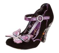 Irregular Choice Moth to A Flame Butterfly Black Mary Jane High Heel Shoes (Black, UK Footwear Size System, Adult, Women, Numeric, Medium, 8)