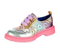 Irregular Choice X Monopoly Stroll Around The Board Flat Lace-up Brogues (Green and Pink, UK Footwear Size System, Adult, Women, Numeric, Medium, 3.5)