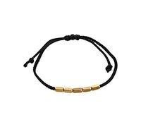 Irregular Copper Beads Red Black Rope Bracelet, Bangles Handmade Friendship Women Men Wrist Jewelry Rope Adjustable Bracelets(black)