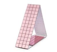 Irregular Crystal Mosaic Tiles Grids Self-Adhesive Square Glass Mosaic Tiles Sliver Mirrors Mosaic Sheet for DIY Handade Craft Wall Sticker(Rose Gold-10x10mm)