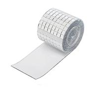 Irregular Crystal Mosaic Tiles Self-Adhesive Mini Square Mirror Mosaic Tiles Stickers Bathroom DIY Party Handmade Craft Home Decoration Making(Silver,4cmx100cm)