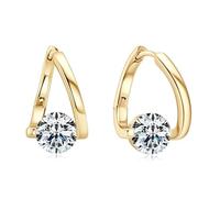 Irregular ear clasps, niche high-end cool style earrings, women's singles diamond super sparkling earrings Durable and clever