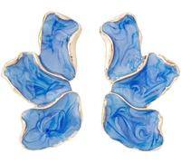 Irregular Flower Earrings for Women Petal Drop Dangle Earrings Drip Oil Flower Earrings Trendy Statement Earrings Jewelry for Women , Metal, No Gemstone