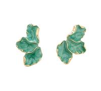 Irregular Flower Earrings Unique Colorful Petal Earrings Chunky Flower Dangle Earrings Petal Trendy Jewelry for Women Girls, Zinc, No Gemstone