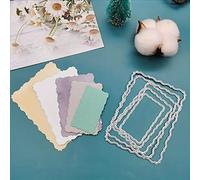Irregular Frame Metal Cutting Dies, Background Torn Rectangle Cutting Die Cuts Stencils DIY Scrapbooking Album Decorative Embossing Paper Dies for Card Making