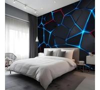 Irregular Geometry Photo Wallpaper, Mechanical Style 3D Effects Wall Mural, Peel and Stick Wall Murals, Large Photo Wallpaper for Living Room Bedroom Dormitory Hotel Themed Rooms 150 x 105 cm