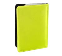 Irregular grid pattern Passport Holder for Travel - Passport Case for Men & Women Travel Document Organizer Credit Cards Case, Fluorescent Yellow, One Size